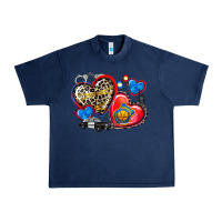 Navy western leopard  police hearts Urban Heavy Tee - AdoDesignShop