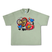 Oil Green western leopard  police hearts Urban Heavy Tee - AdoDesignShop