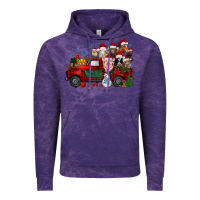 Cloud Purple christmas farm animals truck Vintage Hoodie - RacoonDesign