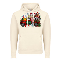 Vintage Artic christmas farm animals truck Vintage Hoodie - RacoonDesign