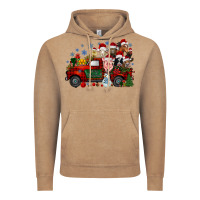 Vintage Coffee christmas farm animals truck Vintage Hoodie - RacoonDesign
