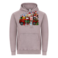 Vintage Zinc christmas farm animals truck Vintage Hoodie - RacoonDesign
