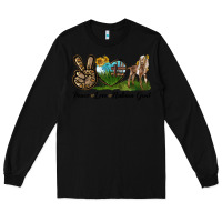 Black Peace Love Nubian Goat Long Sleeve Tee - LillyAllenDesigns