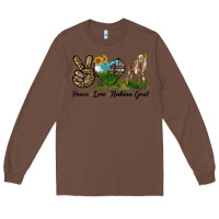 Chestnut Peace Love Nubian Goat Long Sleeve Tee - LillyAllenDesigns