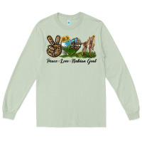 Matcha Peace Love Nubian Goat Long Sleeve Tee - LillyAllenDesigns