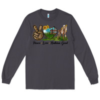 Smoke Peace Love Nubian Goat Long Sleeve Tee - LillyAllenDesigns