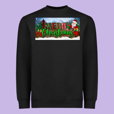 Merry Christmas With Santa Claus License Plate Heavyweight Sweatshirt Designed By Bundleandbundleshop