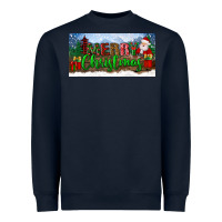 Navy merry christmas with santa claus license plate Heavyweight Sweatshirt - BundleAndBundleShop