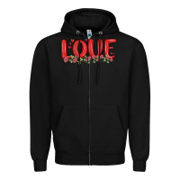 Black love valentine s day Zipper Hoodie - MaliasSmallBusiness
