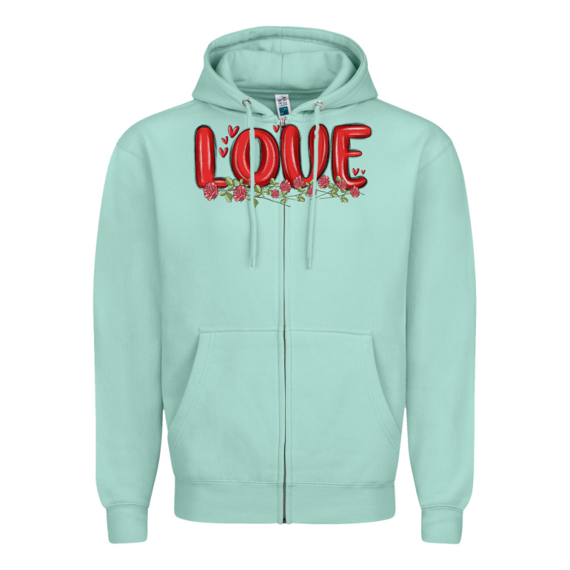 Love Valentine S Day Zipper Hoodie by MaliasSmallBusiness | Teevron