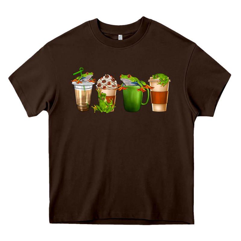 Frog Coffee Cups Heavy Core Tee by texasbilliewilder | Teevron