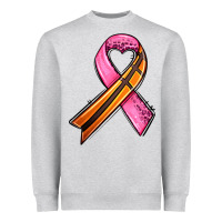 Heather Grey breast cancer sport ribbons Heavyweight Sweatshirt - AdoDesignShop