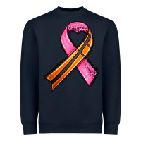 Navy breast cancer sport ribbons Heavyweight Sweatshirt - AdoDesignShop