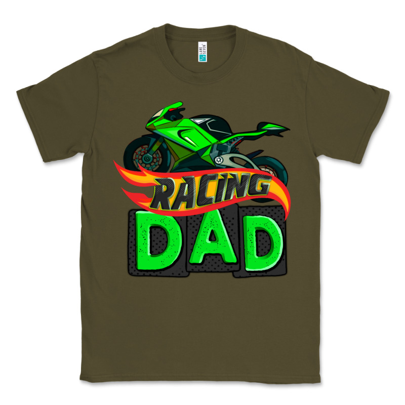 Racing Dad With Racing Motorcycle Classic Tee by AdoDesignShop | Teevron