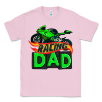 Bubblegum Pink racing dad with racing motorcycle Classic Tee - AdoDesignShop