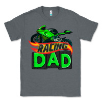 Charcoal Heather racing dad with racing motorcycle Classic Tee - AdoDesignShop