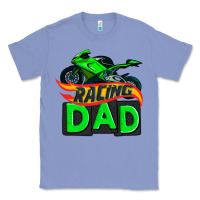 Colony Blue racing dad with racing motorcycle Classic Tee - AdoDesignShop
