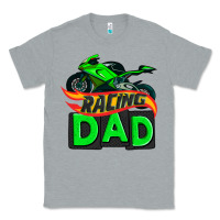 Heather Grey racing dad with racing motorcycle Classic Tee - AdoDesignShop