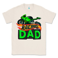 Natural racing dad with racing motorcycle Classic Tee - AdoDesignShop