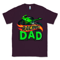 Plum racing dad with racing motorcycle Classic Tee - AdoDesignShop