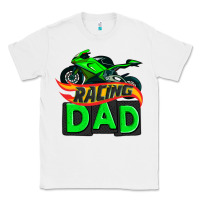 White racing dad with racing motorcycle Classic Tee - AdoDesignShop