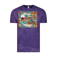 Cloud Purple all i need are books and wine Vintage Tee - JahusDesignShop