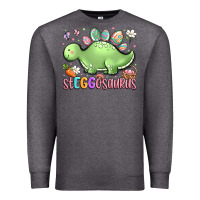 Charcoal Heather easter stegosaurus delight Premium Sweatshirt - LillyAllenDesigns