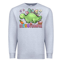 Heather Grey easter stegosaurus delight Premium Sweatshirt - LillyAllenDesigns