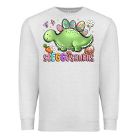 Oatmeal Heather easter stegosaurus delight Premium Sweatshirt - LillyAllenDesigns