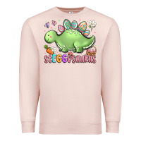 Pale Pink easter stegosaurus delight Premium Sweatshirt - LillyAllenDesigns