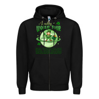 Black lucky world tour st. patrick's day Zipper Hoodie - MaliasSmallBusiness