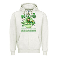 Oatmeal Heather lucky world tour st. patrick's day Zipper Hoodie - MaliasSmallBusiness