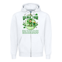 White lucky world tour st. patrick's day Zipper Hoodie - MaliasSmallBusiness