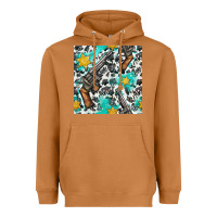 Meerkat Western Gun And Sheriff Stars With Cowhide Seamless Pattern Heavyweight Hoodie - BundleAndBundleShop