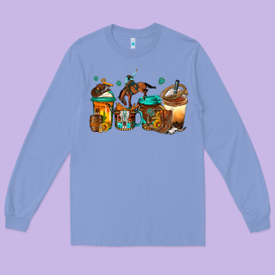 Rodeo Coffee Long Sleeve Tee Designed By Jasminsmagicworld