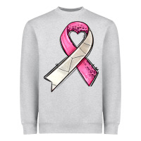 Heather Grey breast cancer sport ribbons Heavyweight Sweatshirt - AdoDesignShop