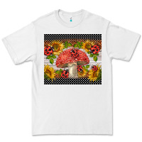 White ladybug mushrooms Premium Tee - BarkalooDesign