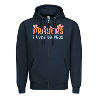 Navy living the prayers i used to pray Zipper Hoodie - MaliasSmallBusiness