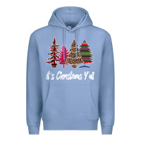Colony Blue Merry Christmas Pine Tree Premium Hoodie - Bettercallsaul