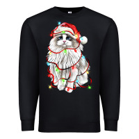 Black christmas ragdoll cat Premium Sweatshirt - LillyAllenDesigns