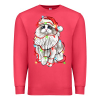 Cardinal christmas ragdoll cat Premium Sweatshirt - LillyAllenDesigns