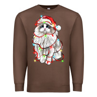 Chestnut christmas ragdoll cat Premium Sweatshirt - LillyAllenDesigns