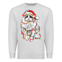 Dove Grey christmas ragdoll cat Premium Sweatshirt - LillyAllenDesigns