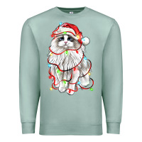 Seafoam christmas ragdoll cat Premium Sweatshirt - LillyAllenDesigns