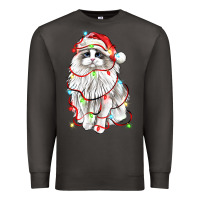 Smoke christmas ragdoll cat Premium Sweatshirt - LillyAllenDesigns