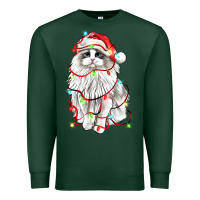 Sports Green christmas ragdoll cat Premium Sweatshirt - LillyAllenDesigns