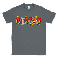 Charcoal Heather burger with coke and stars Classic Tee - AdoDesignShop