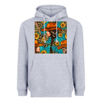 Heather Grey Western Girl Hair Clasp And Sunflower With Leopard And Glitter Seamles Heavyweight Hoodie - BundleAndBundleShop