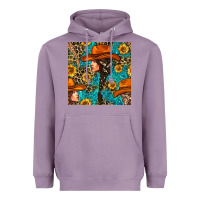 Lavender Western Girl Hair Clasp And Sunflower With Leopard And Glitter Seamles Heavyweight Hoodie - BundleAndBundleShop