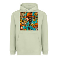 Matcha Western Girl Hair Clasp And Sunflower With Leopard And Glitter Seamles Heavyweight Hoodie - BundleAndBundleShop